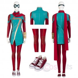 Captain Marvel Cosplay Costume Kamala Khan Jumpsuit For Woman
