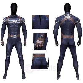 Stealth Captain America Cosplay Costume The Winter Soldier Jumpsuit Style