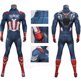 Captain America Printed Jumpsuit Cosplay Costume 2025 Edition