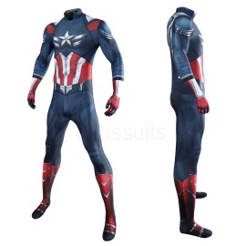 Sam Wilson Captain America Brave New World Cosplay Costume Printed Superhero Suit