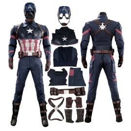 Captain America Cosplay Costume Avengers: Endgame Sam Wilson Suit Upgraded Version