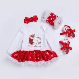Christmas Baby Toddler Dress 4-Piece Set for Boys and Girls