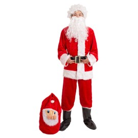 2022 Men's Santa Claus Costume Full Set with Shoes Cover for Adults