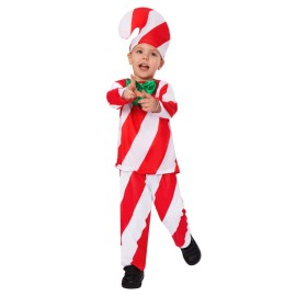 Kids Candy Cane Christmas Costume Holiday Party Outfit for Boys & Girls