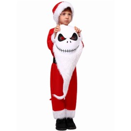 Child Jack Skellington Santa Costume from The Nightmare Before Christmas