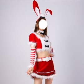 2022 New Christmas Bunny Girl Sexy Maid Costume for Holiday Parties