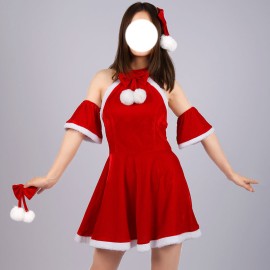 2022 New Christmas Maid Costume for Women Sexy Christmas Party Dress