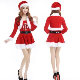 New Women's Sexy Christmas Cosplay Costume with Hat for Halloween Party