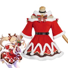 Genshin Impact Christmas Barbara Cosplay Costume for Game Lovers