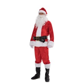 Adult Christmas Santa Suit Costume for Holiday Celebrations and Parties