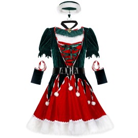 Christmas Stage Performance Cosplay Costume for New Year Party, Sexy Female Outfit