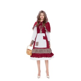 Red Riding Hood Christmas Dress Costume for Holiday Parties and Festivities