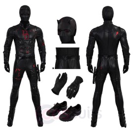 Daredevil Born Again Season 2 Black Jumpsuit Cosplay Costume for Fans