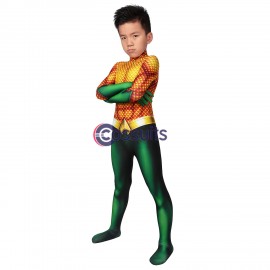 Kids Arthur Curry Cosplay Jumpsuit for Halloween Children Costumes