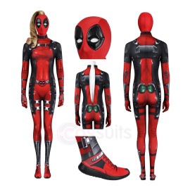 Deadpool 3 Lady Cosplay Costumes Comic Version Jumpsuit