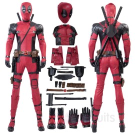 Deadpool 2 Cosplay Costumes Wade Wilson Red Suit