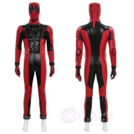 Marvel Rivals Deadpool Red Leather Cosplay Costumes