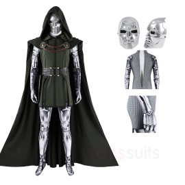 New Avengers 5 Doctor Doom Cosplay Costume Doomsday Halloween Jumpsuit