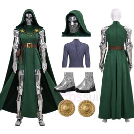 Women's Doctor Doom Cosplay Costume Dr. Victor Von Doom Suit Top Level