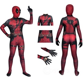 Kids Deadpool 3 Cosplay Costumes Wade Wilson Cosplay Suit