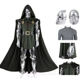 Fantastic Four Doctor Doom Black Suit Cosplay Costume Halloween Outfit