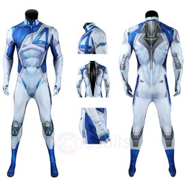 Marvel Rivals Fantastic Four Cosplay Costume Mister Fantastic Jumpsuit Outfit