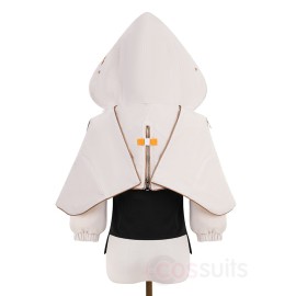 Final Fantasy XIV Sphene White Hooded Cosplay Costume Magical Halloween Outfit