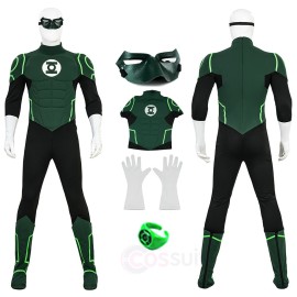 Green Cosmic Hero Cosplay Costume Top Level Bodysuit