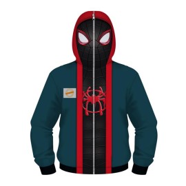 Spider-Man Miles Morales Hoodie for Kids and Adults Cosplay