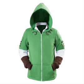 The Legend of Zelda Link Hyrule Hoodie Cosplay Jacket for Adults