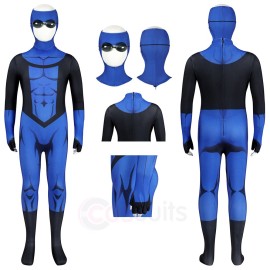Kids Invincible Season 3 Mark Grayson Cosplay Costume Spandex Suit with Mask