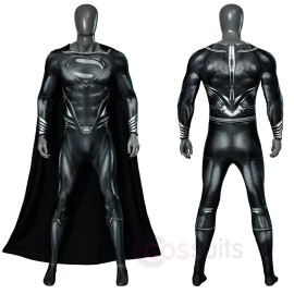 Justice League Superhero Black Bodysuit Cosplay Costume