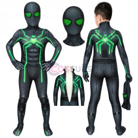 Kids Spider-man Green Cosplay Costume Spiderman PS4 Stealth Big Time Halloween Costumes Gifts