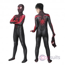 Kids Spiderman Miles Morales PS5 Cosplay Costume