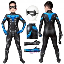 Kids Dick Grayson Cosplay Costume Kids Jumpsuit Christmas Gifts