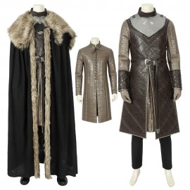 Jon Snow Costume King of The North Cosplay Outfits