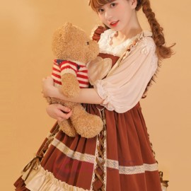Sweet and Lovely Polka Dot Lolita Jumper Skirt