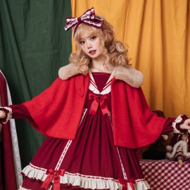 Autumn Winter Thick Woolen Lolita Cape