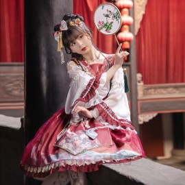 Chinese Style Daily Lolita Dress with Long Sleeves