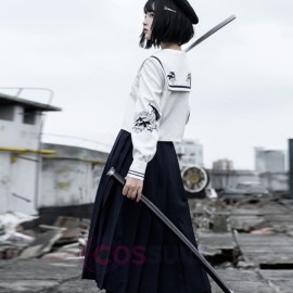 College Style Sailor Lolita Long Sleeve Outfit Set