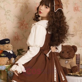 Vintage-Inspired Lovely Bear Lolita Jumper Skirt