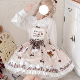 Daily Sweet Cherry Print Lolita Jumper Skirt