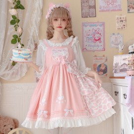 Daily Cute Cat Paw Lolita Jumper Skirt
