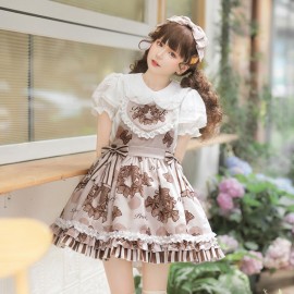 Daily Sweet Lolita Jumper Skirt Two-Piece Set