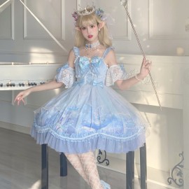 Sweet Princess Style Lolita Long Jumper Skirt Set