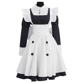 Mey-Rin Maid Dress Cosplay Outfit for Halloween and Carnivals