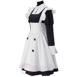 Mey-Rin Maid Dress Cosplay Outfit for Halloween and Carnivals