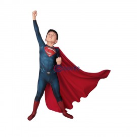 Kids Super Hero Clark Cosplay Jumpsuit For Halloween Costumes Gifts