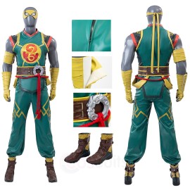 Marvel Rivals Iron Fist Cosplay Costume with Eye Mask Halloween Suit
