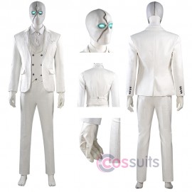 Moon Knight Steven Grant White Suit For Halloween Cosplay